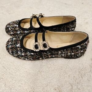 Jessica Simpson Elegant Black Tweed Women's Flat Shoes